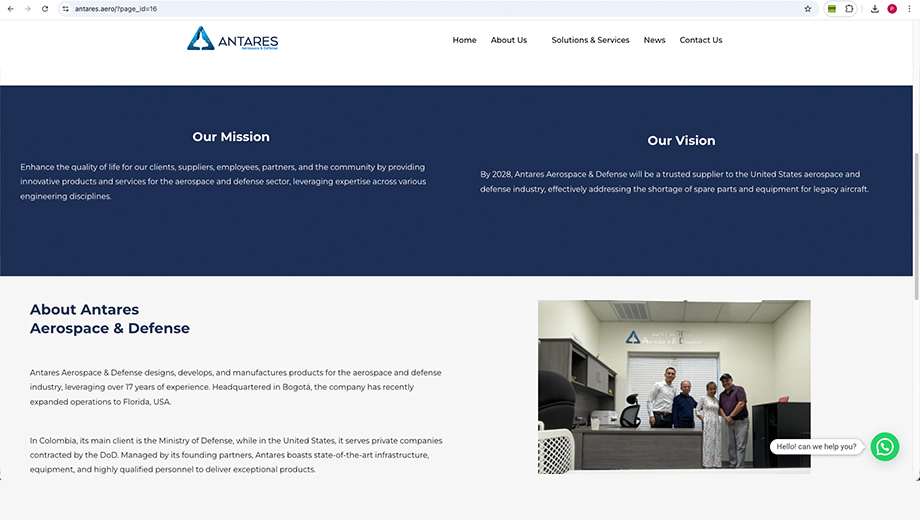 Antares sitio web