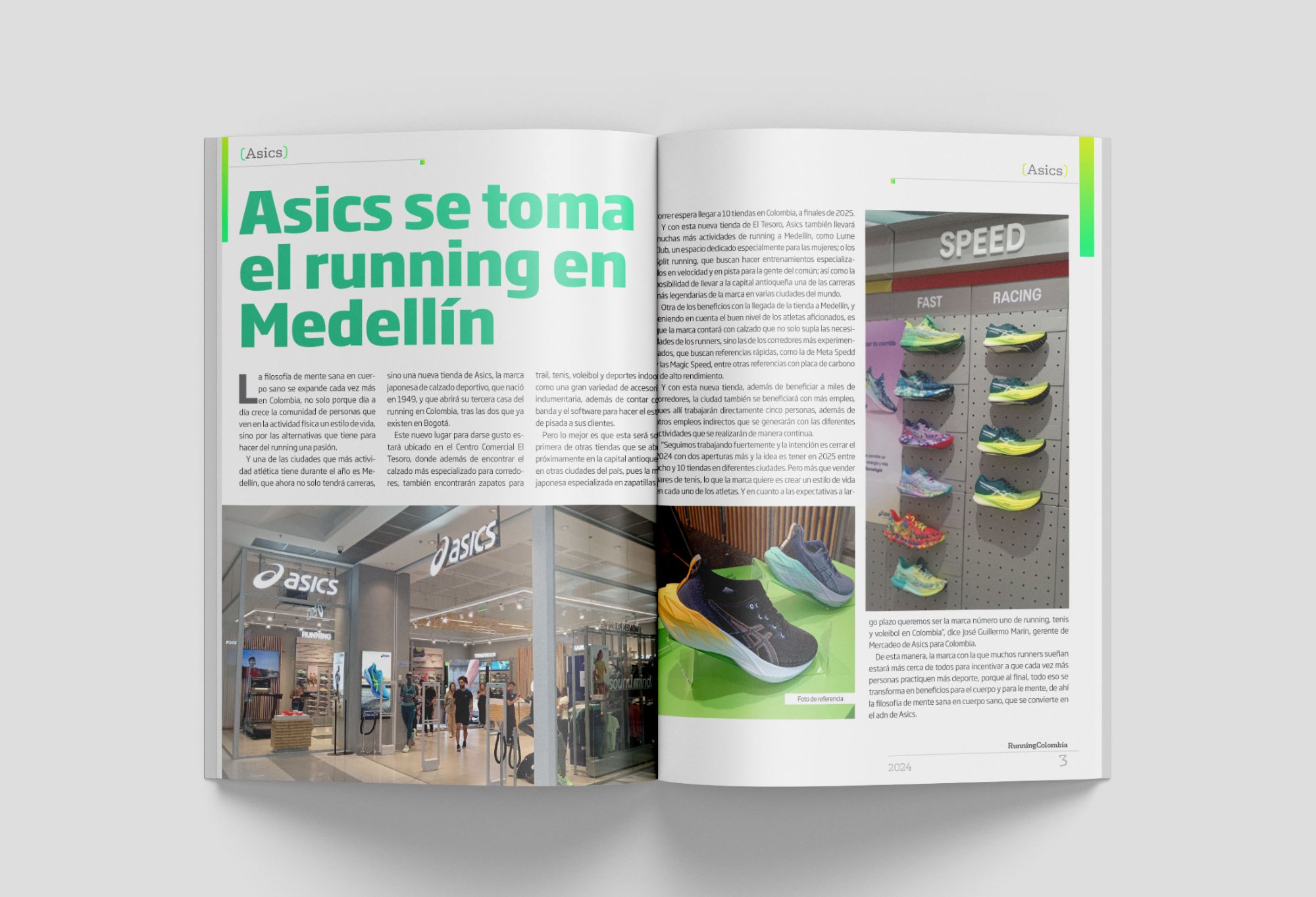 Running Colombia spread Asics Medellín
