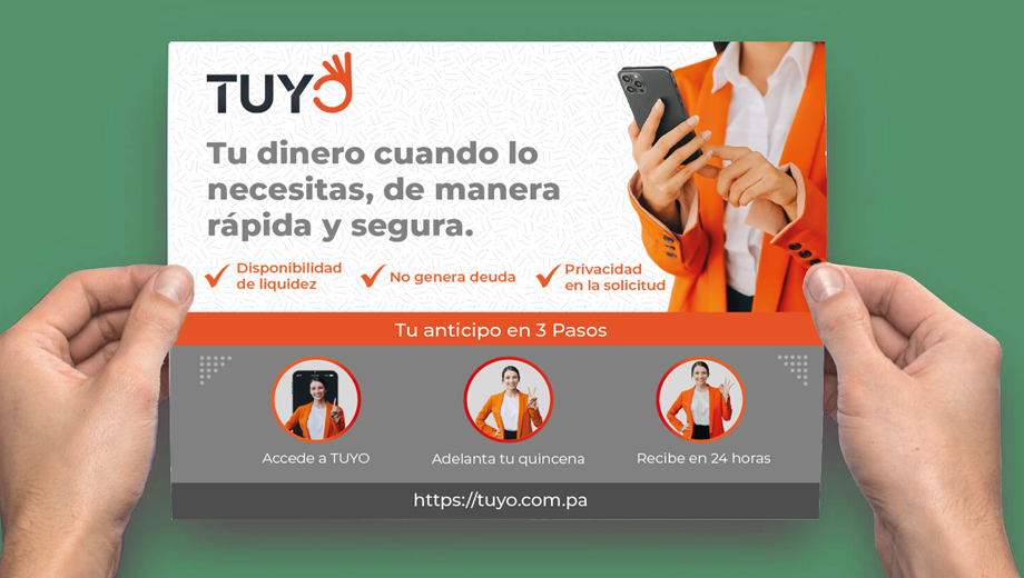 TUYO volante anticipo 3 pasos
